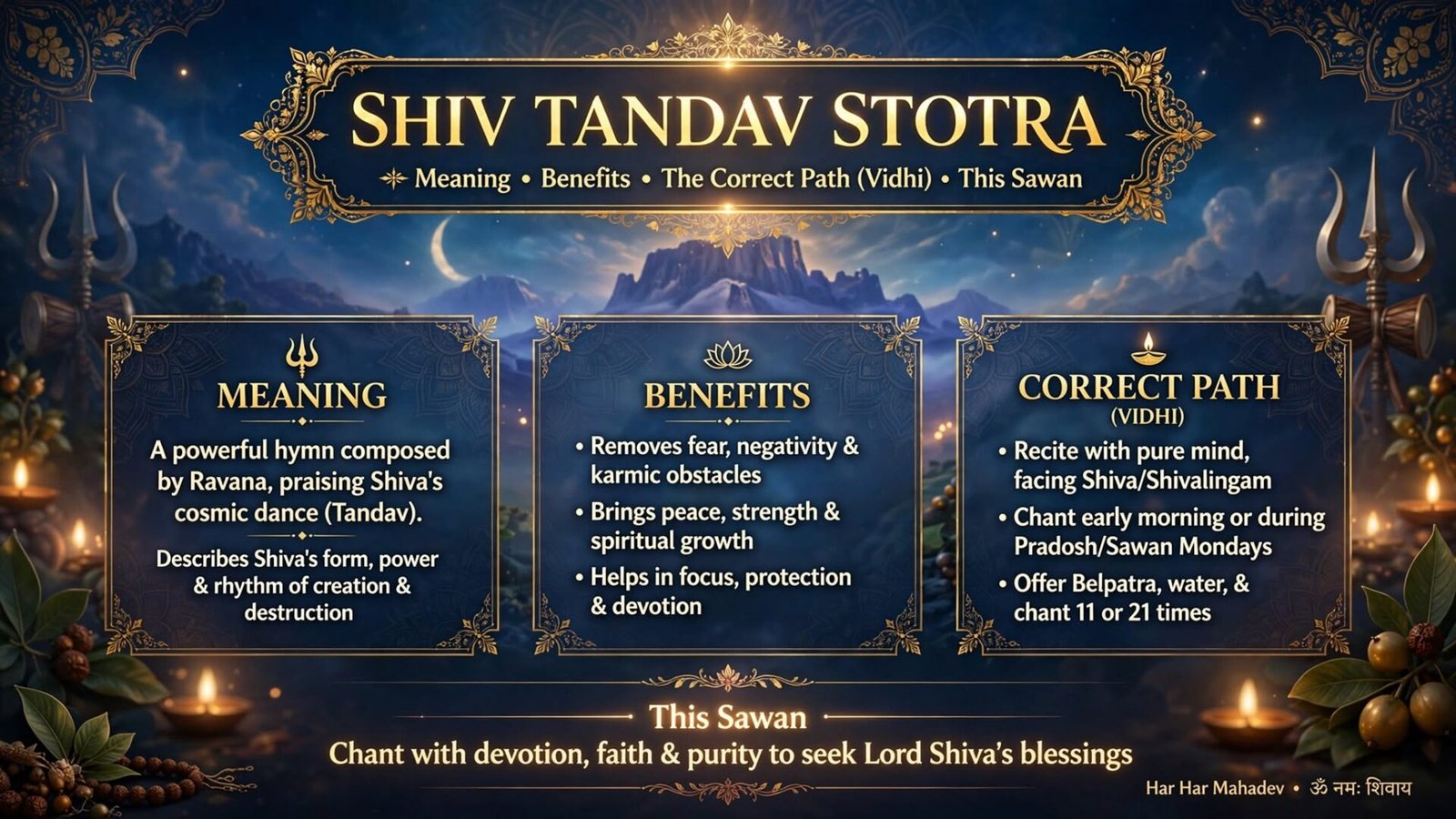 Shiv Tandav Stotra: Meaning, Benefits and the Correct Path Vidhi This Sawan
